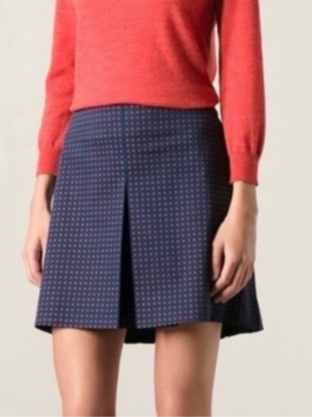 NWT Tory Butch Klarissa Dotted & Pleated Skirt